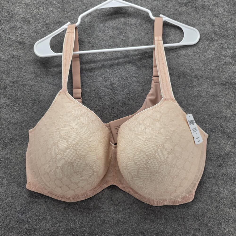 Soma Bra Womens 44G Beige Balconette Stunning Support Underwire Molded Lace